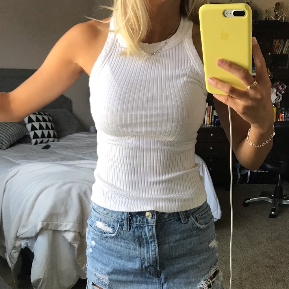 Zara white tank top